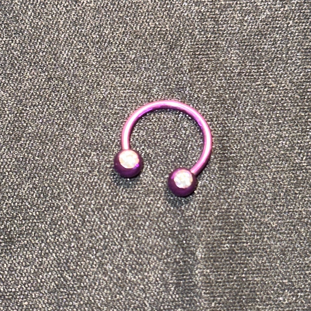 Purple Circular Barbell Piercing